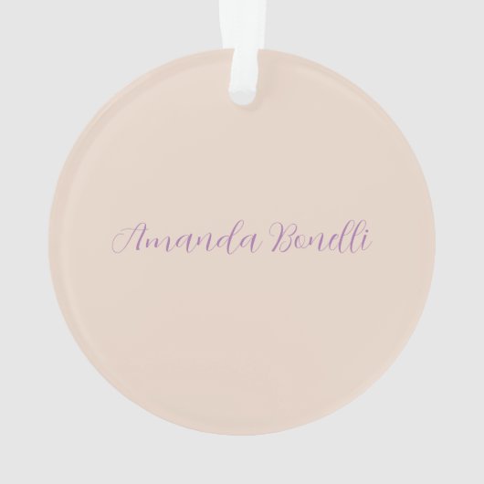 Champagne Pink Plain Simple Minimalist Modern Ornament (achterkant)