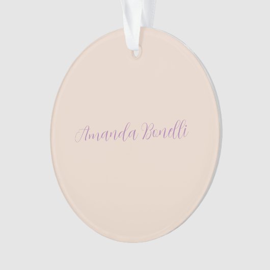Champagne Pink Plain Simple Minimalist Modern Ornament (voorkant)