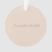 Champagne Pink Plain Simple Minimalist Modern Ornament (voorkant)