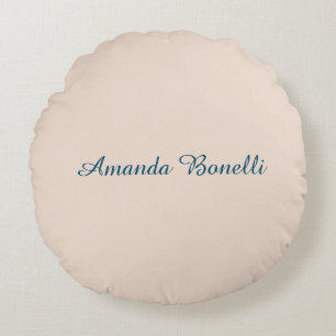 Champagne Pink Plain Simple Minimalist Modern Rond Kussen