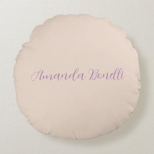 Champagne Pink Plain Simple Minimalist Modern Rond Kussen