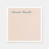 Champagne Pink Plain Simple Minimalist Modern Servet (Voorkant)