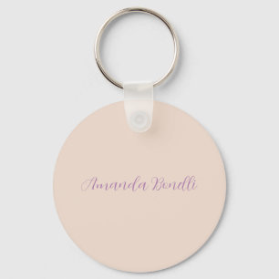 Champagne Pink Plain Simple Minimalist Modern Sleutelhanger
