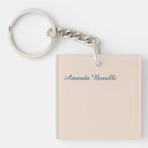 Champagne Pink Plain Simple Minimalist Modern Sleutelhanger