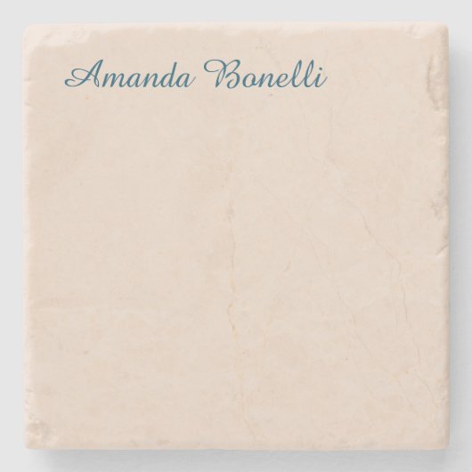 Champagne Pink Plain Simple Minimalist Modern Stenen Onderzetter (Voorkant)