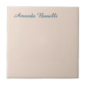 Champagne Pink Plain Simple Minimalist Modern Tegeltje (Voorkant)