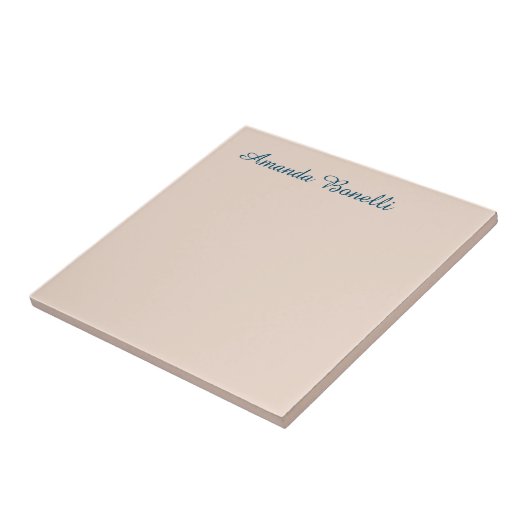 Champagne Pink Plain Simple Minimalist Modern Tegeltje (Zijkant)