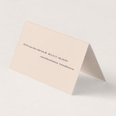 Champagne Pink Plain Simple Minimalist Modern Visitekaartje (Achterkant)