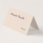 Champagne Pink Plain Simple Minimalist Modern Visitekaartje (Voorkant)