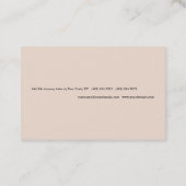 Champagne Pink Plain Simple Minimalist Modern Visitekaartje (Achterkant)