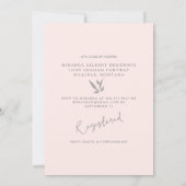 Champagne Pink & Silver Glam Baby shower Kaart (Achterkant)