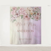  Champagne Pioen Bruiloft Achtergrond Tapijt Wandkleed (Voorkant)