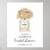 Champagne Pioenrozen Bruiloft Feestelijke Ontvangs Poster (Voorkant)