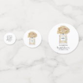 Champagne Pioenrozen en Parfum Bloem Bruidsdiner Confetti (Voorkanten)