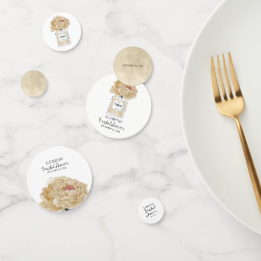 Champagne Pioenrozen en Parfum Bloem Bruidsdiner Confetti (Groep)