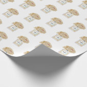 Champagne Pioenrozen en Parfum Bloemen Cadeaupapier (Hoek)