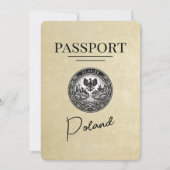 Champagne Polen Paspoort Bewaar de datum Save The Date (Voorkant)