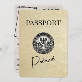 Champagne Polen Paspoort Bewaar de datum Save The Date