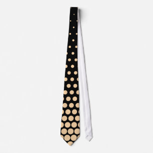 Champagne Polka Dots Modern Black Stropdas