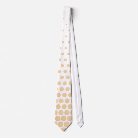 Champagne Polka Dots Modern White Stropdas (Voorkant)