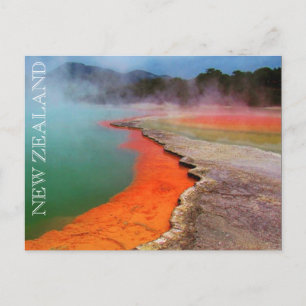 champagne pool nieuw - zeeland briefkaart