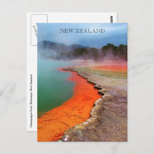 champagne pool waiotapu briefkaart (Voorkant / Achterkant)