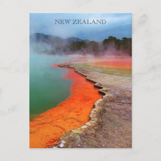 champagne pool waiotapu briefkaart (Voorkant)