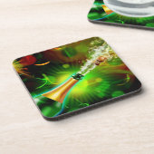 Champagne Pop Bier Onderzetter (Linkerzijde)