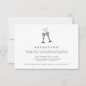 Champagne Pop | Bruiloft Receptie Behuizing Kaart (Voorkant)