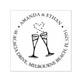 Champagne Pop | Retouradres Zelfinktende Stempel (Design)
