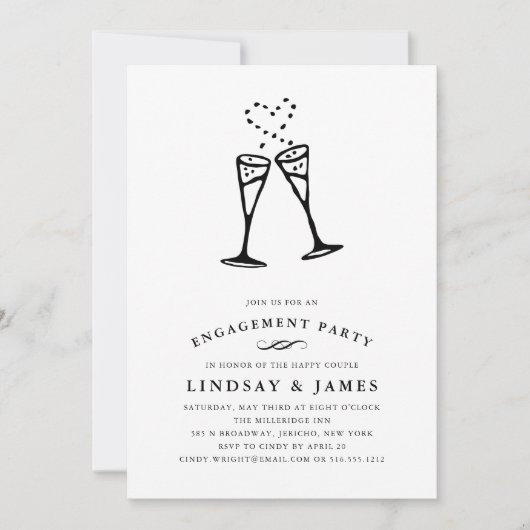 Champagne Pop | Uitnodiging van de indienende part (Voorkant)