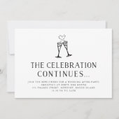 Champagne Pop | Uitnodiging voor het bruiloftsfees (Voorkant)