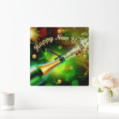 Champagne Pop Vierkante Klok (Huis)