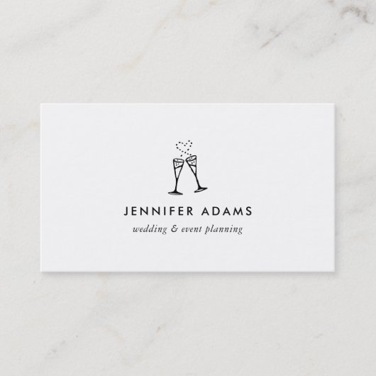 Champagne Pop | Weddenschap of evenementen Visitekaartje (Voorkant)