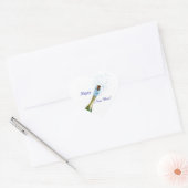 Champagne Popping Hart Sticker (Envelop)