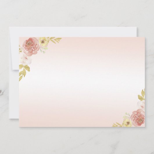 Champagne Prinses Jurk Quinceañera Verjaardag Bedankkaart (Achterkant)