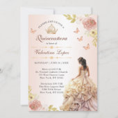 Champagne Prinses Jurk Quinceañera Verjaardag Kaart (Voorkant)