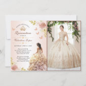 Champagne Prinses Jurk Quinceañera Verjaardag Kaart (Voorkant)