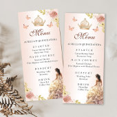 Champagne Prinses Jurk Quinceañera Verjaardag Menu