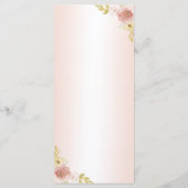 Champagne Prinses Jurk Quinceañera Verjaardag Menu (Achterkant)