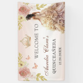 Champagne Prinses Jurk Quinceañera Verjaardag Spandoek (Verticaal)