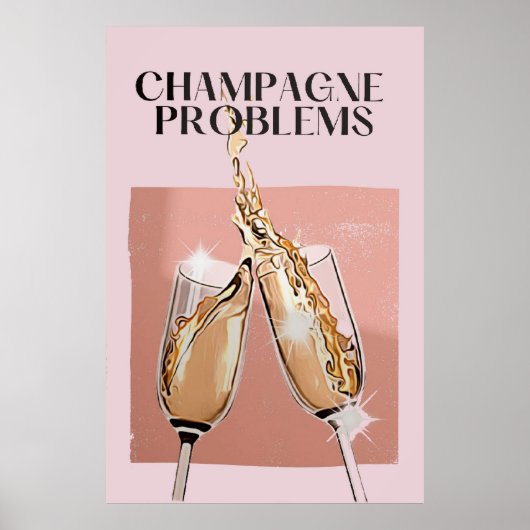 Champagne problemen Poster (Voorkant)