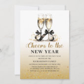 Champagne Proost op het nieuwjaarsfeest Kaart (Voorkant)