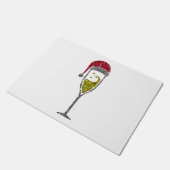 Champagne Prosecco-mousserende kerstwinter Deurmat (Schuin)