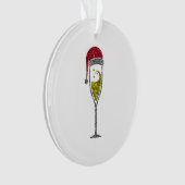 Champagne Prosecco-mousserende kerstwinter Ornament (voorkant)