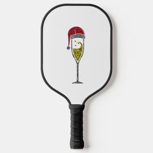 Champagne Prosecco-mousserende kerstwinter Pickleball Paddle (Voorkant)