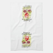 Champagne Punch Cocktail Recept Kerstvakantie Theedoek (Verticaal)