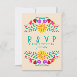 Champagne Quinceanera Mexicaanse Fiesta Party RSVP Kaartje