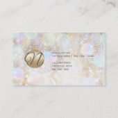Champagne Rainbow Bokeh Glitter Glam Trendy Modern Visitekaartje (Achterkant)