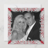 Champagne Red Heart Engagement Kaart (Achterkant)